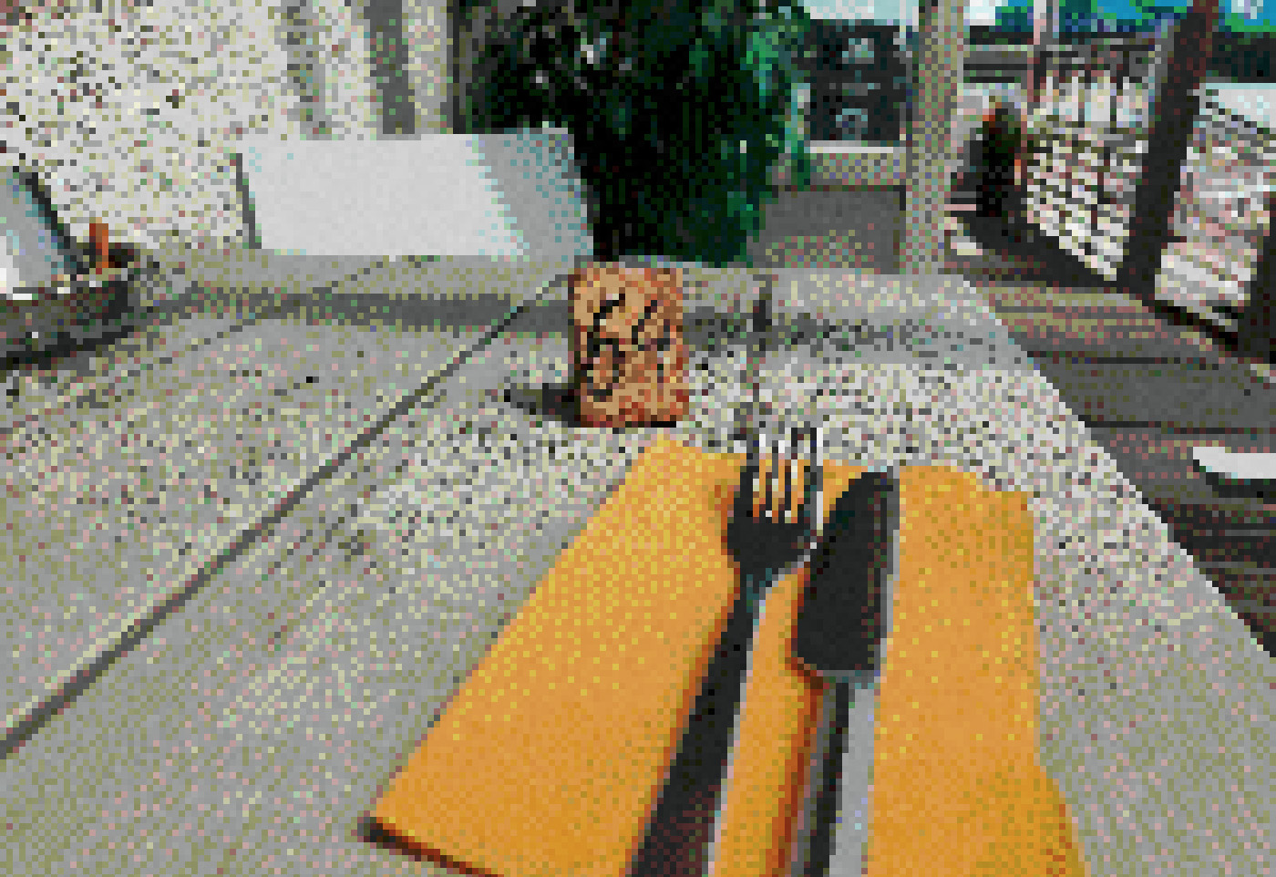 seaside lunch terrace in a small coastal town